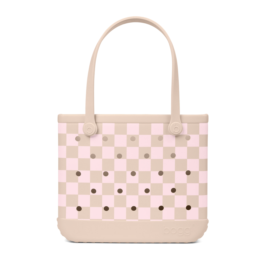 Baby Bag - Checkered Linen/ Pink Marshmallow