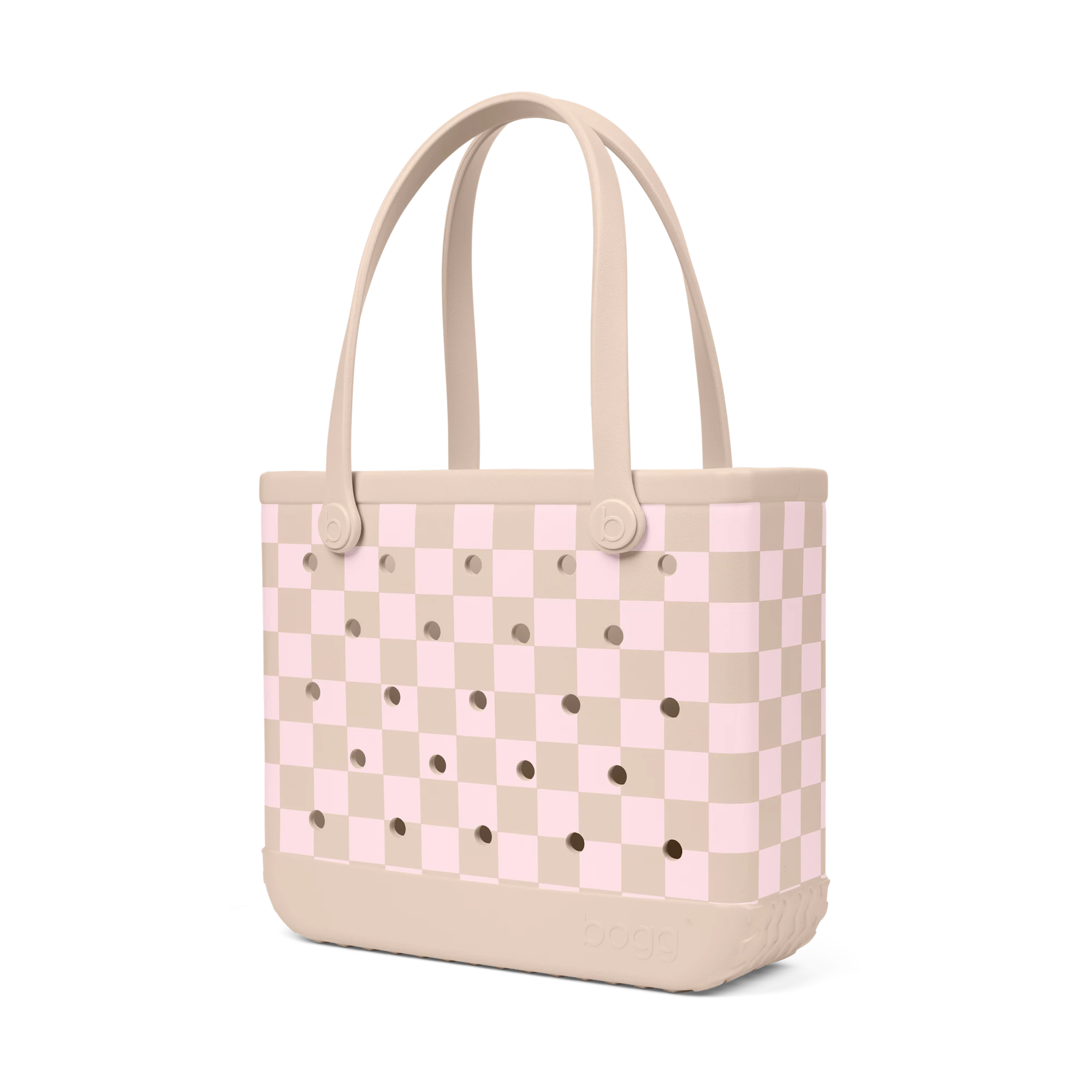 Baby Bag - Checkered Linen/ Pink Marshmallow