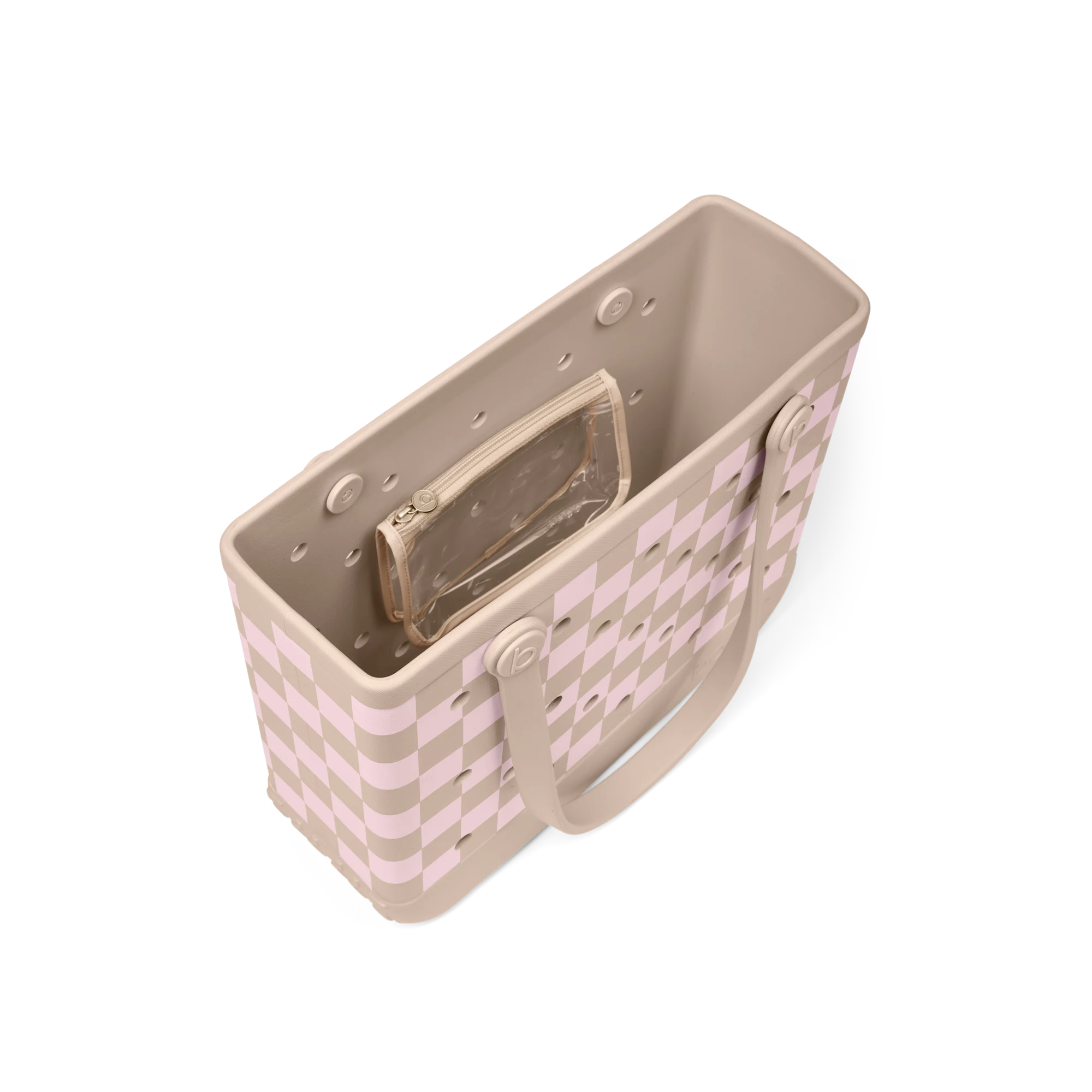 Baby Bag - Checkered Linen/ Pink Marshmallow
