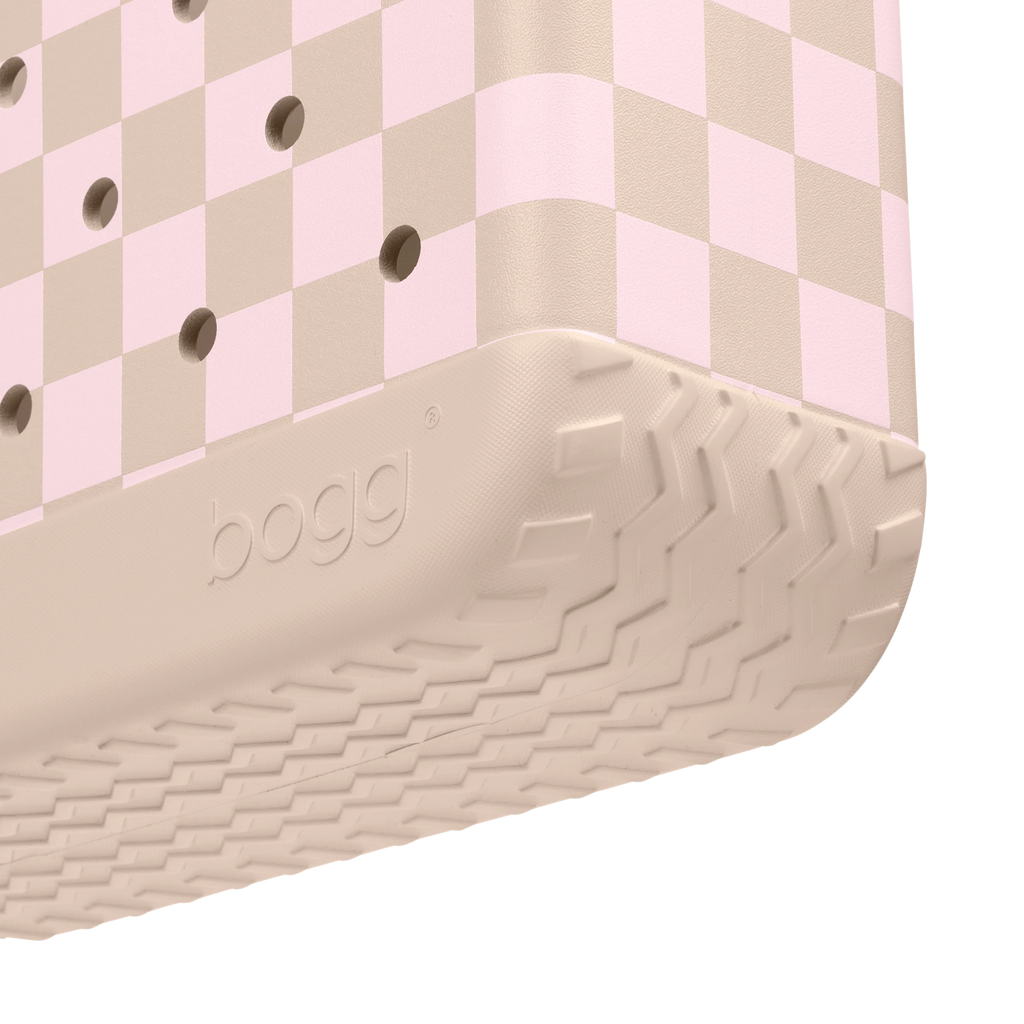 Baby Bag - Checkered Linen/ Pink Marshmallow