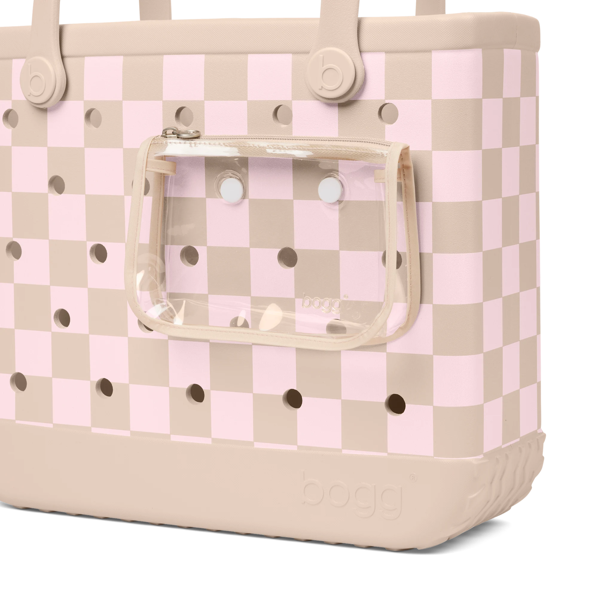Baby Bag - Checkered Linen/ Pink Marshmallow