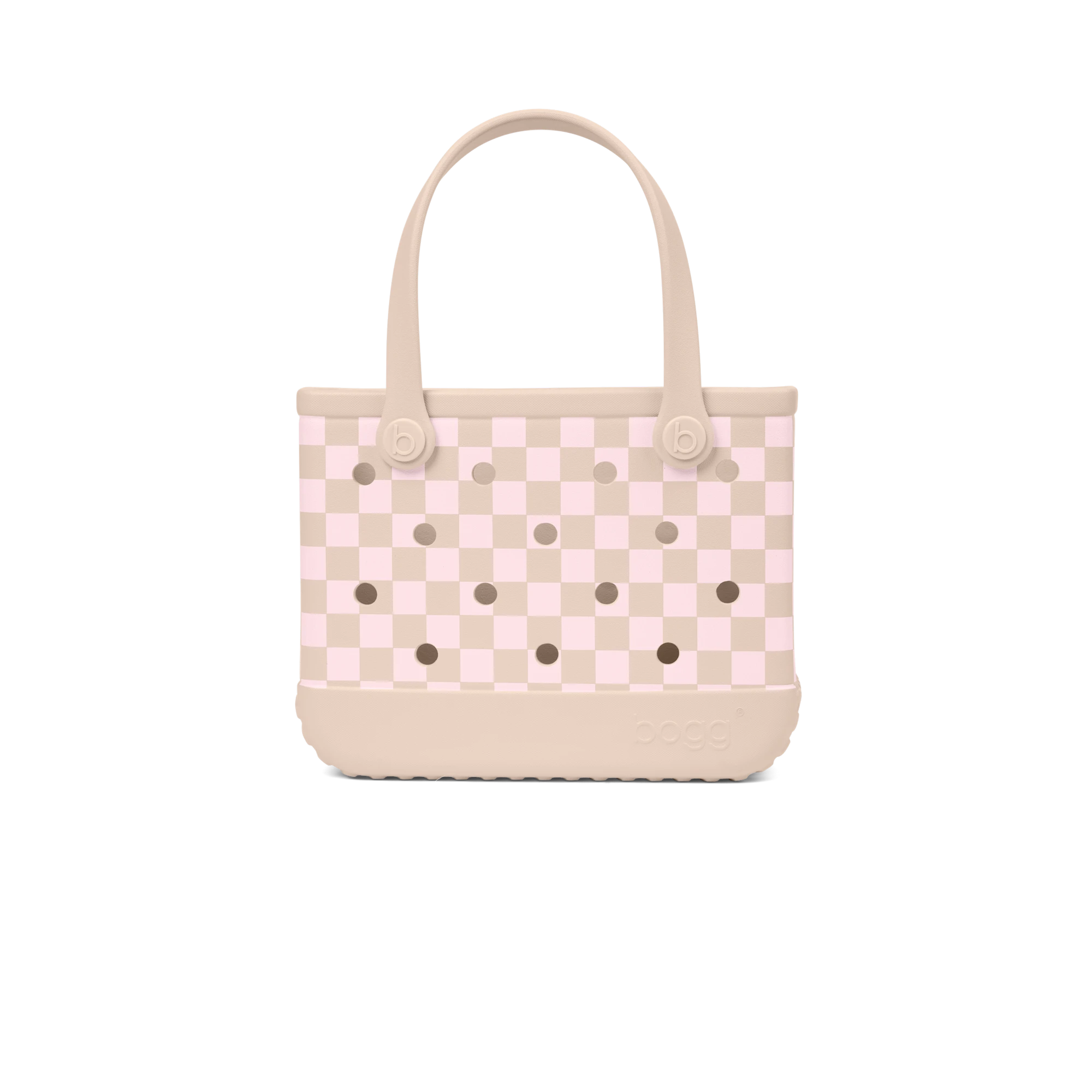Bitty Bag - Checkered Linen/ Pink Marshmallow