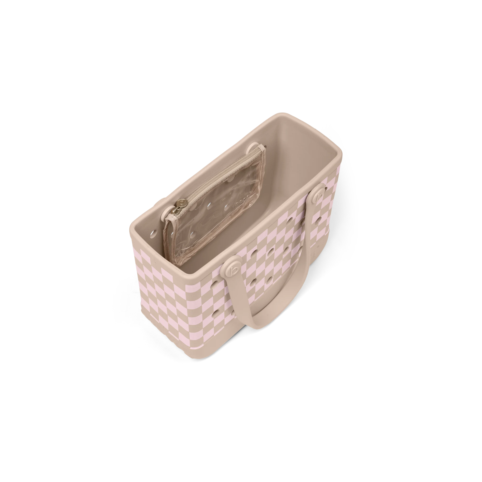 Bitty Bag - Checkered Linen/ Pink Marshmallow