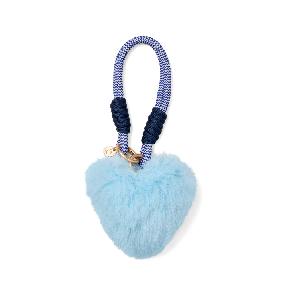 Charmed- Blue Heart Pouf