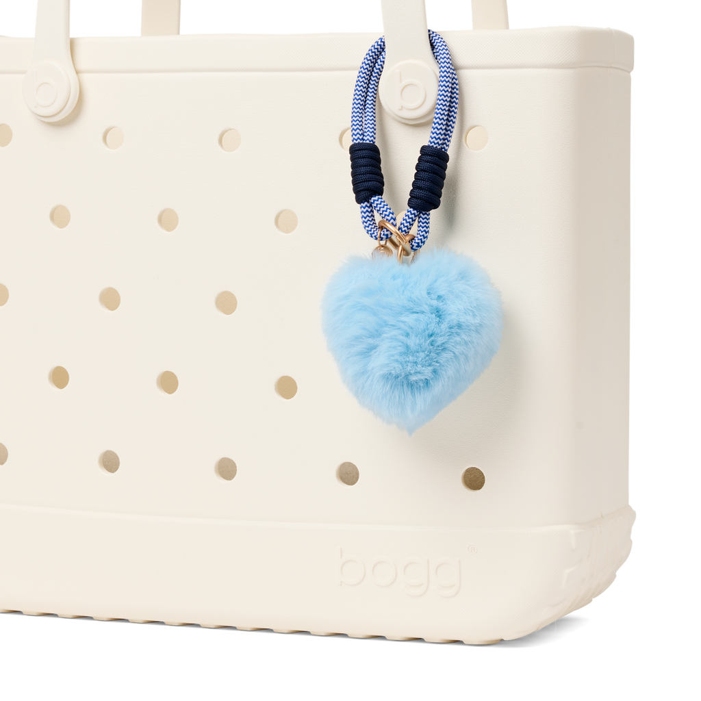 Charmed- Blue Heart Pouf