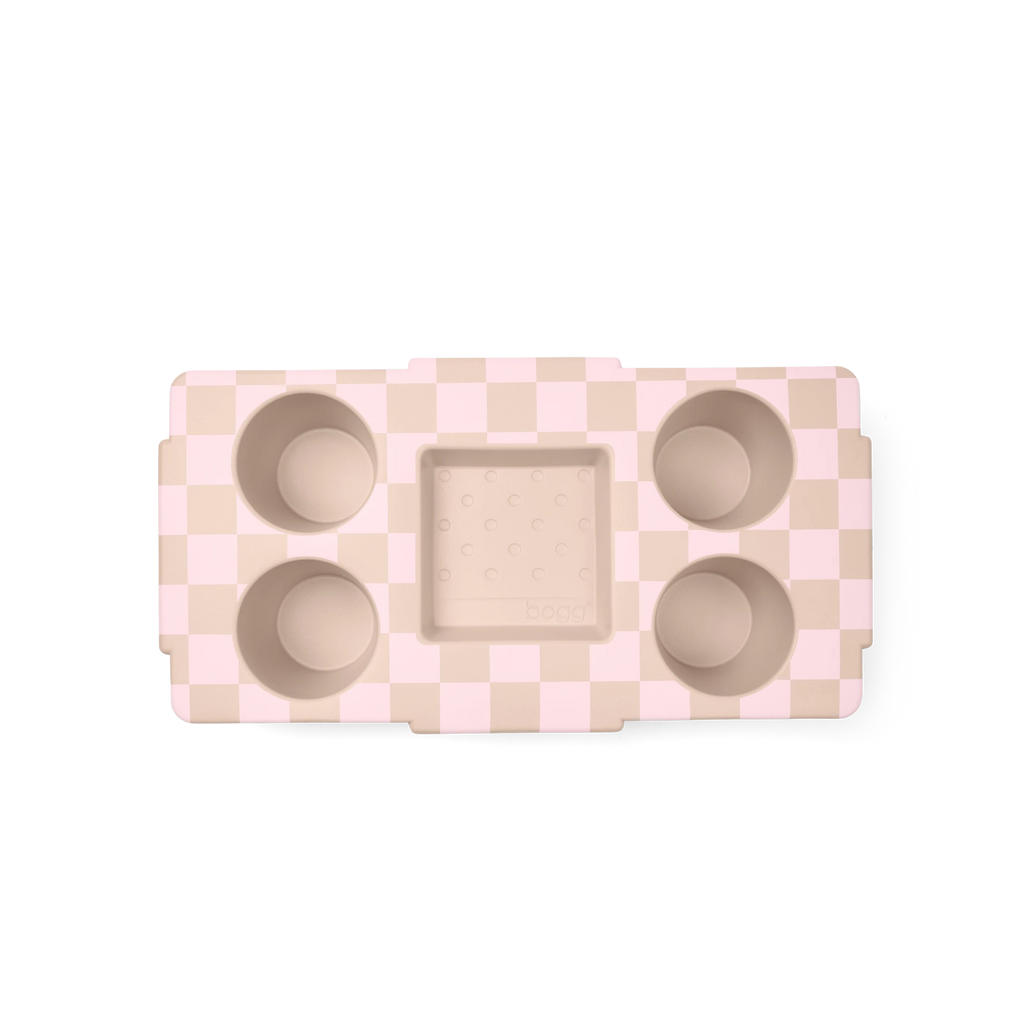 Top o' the to Ya - Checkered Linen/ Pink Marshmallow